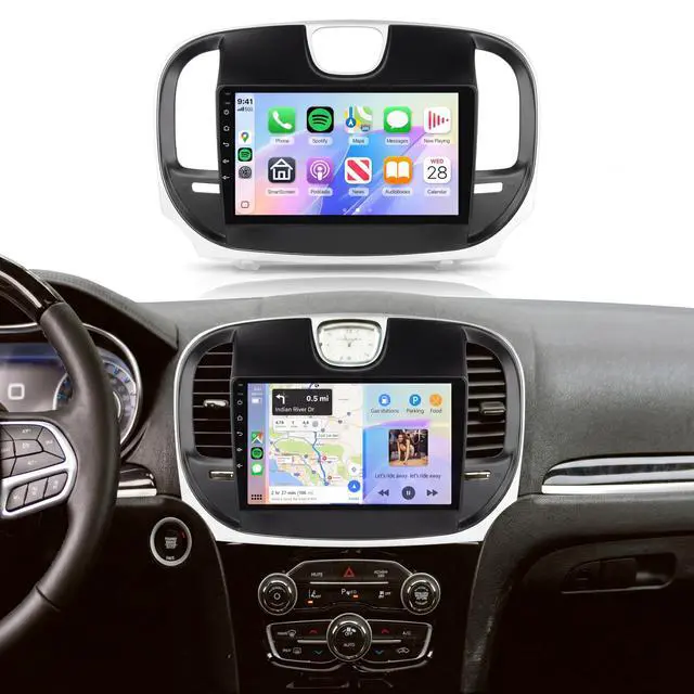Main image of 5Ghz WiFi Car Stereo Radio for Chrysler 300 2011-2019 with Wireless Carplay/Android Auto,AM/RDS/FM,DSP EQ,9 Inch IPS Touchscreen GPS Android 15 26UIs SWC Camera 2G+64G