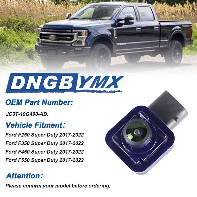 Alt view image 2 of 5 - Backup Camera Compatible with 2017-2022 Ford F250 F350 F450 F550 6pin Plug | Replace# JC3T-19G490-AD, Rear Parking Assist Camera