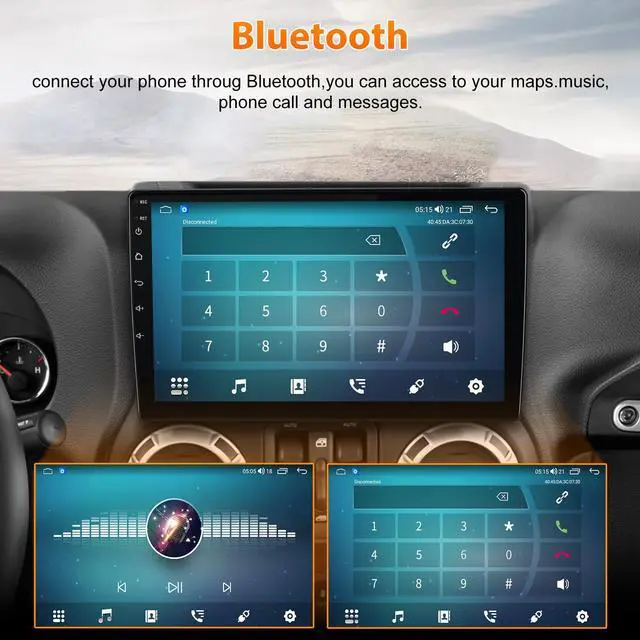 Alt view image 4 of 7 - Car Radio for Jeep Wrangler JK 2007-2018 Dodge Ram 8Core 64GB