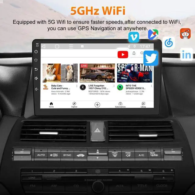 Alt view image 3 of 7 - Car Radio Stereo for Honda Accord 2008 2009 2010 2011 2012 2013