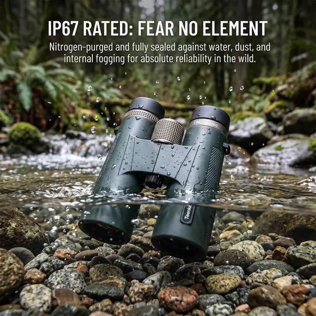 Alt view image 3 of 7 - 12x42 ED UHD Binoculars for Adults, High Power Binoculars with Phone Clip, BAK4 Prism FMC Coating, IP67 Waterproof Fogproof, Low Light Vision Bird Watching Hunting Sports Stargazing Cruise