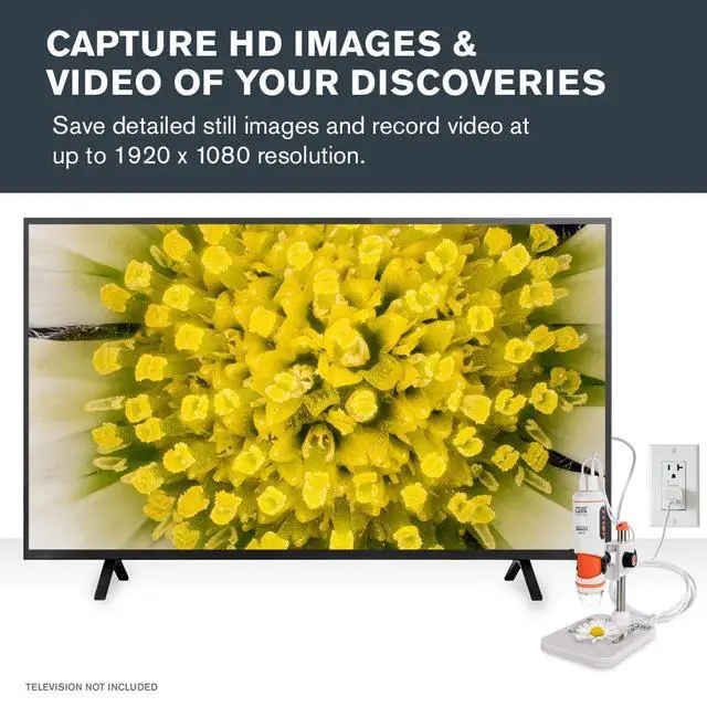 Alt view image 6 of 7 - Labs Digital MicroDirect Microscope 1080p HDMI & USB-C Output | Up to 220x Magnification, Capture Photos & Video, Adjustable LED Illumination, Ideal for Inspection, Plug-and-Play Operation