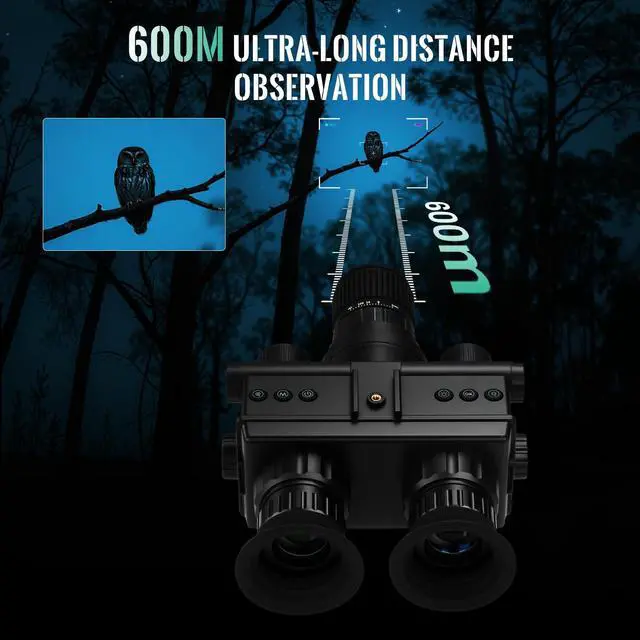 Alt view image 5 of 7 - Helmet Mounted 4K Night Vision Goggles with 8X Zoom & Manual Focus -HD Infrared Binoculars for Hunting Camping Surveillance, 64GB SD Card Included, USB-C Rechargeable (12 Hour Battery Life)