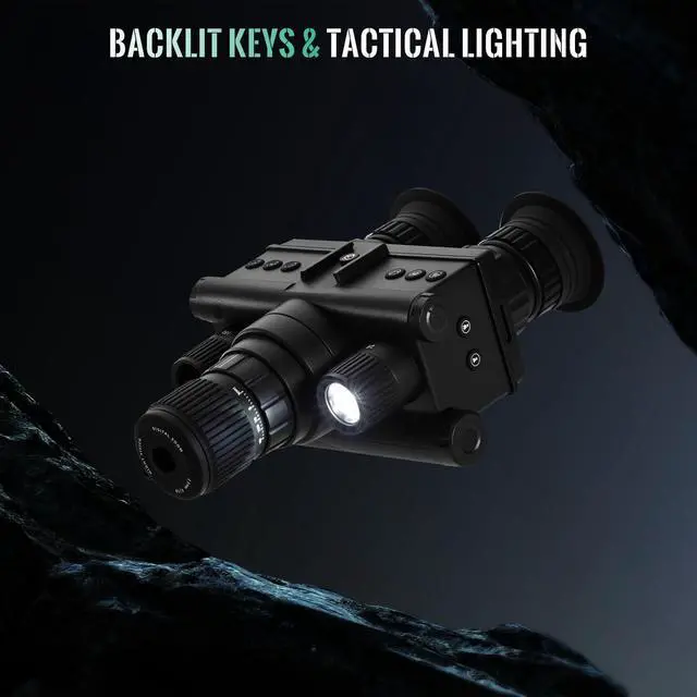 Alt view image 6 of 7 - Helmet Mounted 4K Night Vision Goggles with 8X Zoom & Manual Focus -HD Infrared Binoculars for Hunting Camping Surveillance, 64GB SD Card Included, USB-C Rechargeable (12 Hour Battery Life)