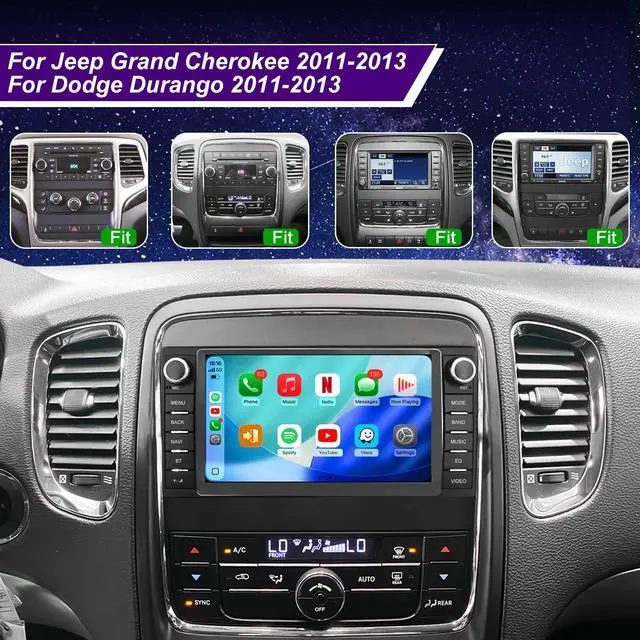 Alt view image 2 of 7 - 5GWifi Upgrade Radio for Dodge Durango 2011-2013, Jeep Grand Cherokee 2011 2012 2013, 7inch Touchscreen Car Stereo Replacement Apply CarPlay Android Auto GPS Navigation FM DSP Head Unit Backup Camera