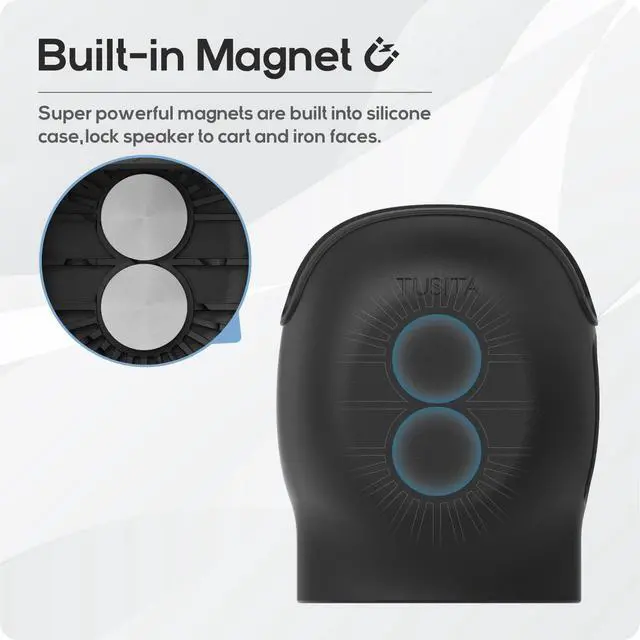 Alt view image 5 of 7 - Magnetic Shockproof Case Compatible with JBL Clip 5 Speaker, Golf Cart Accessories