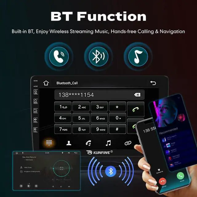 Alt view image 7 of 7 - for Kia Rio 2018-2023 Car CarPlay Android Auto Navigation Stereo GPS Radio Reverse Camera Display 9" IPS Touchscreen Headunit Tablet Pad Media Player, if Applicable Quad Core 2G+64G