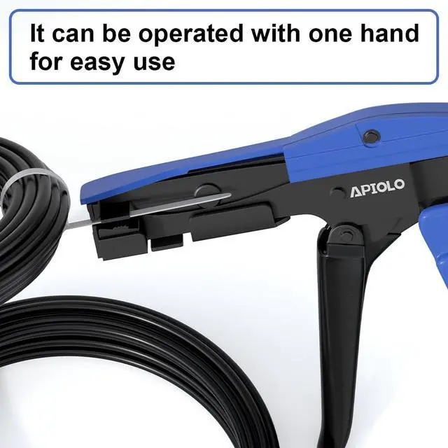 Alt view image 6 of 6 - Cable Tie Gun, Ergonomic Hand Operated Fastening Zip Tie Gun, Adjustable Tension to Fasten, Cutting with 1-3 Tension Setting, Blue, 6.29 Inches Length Fastening Cable Tie Tool