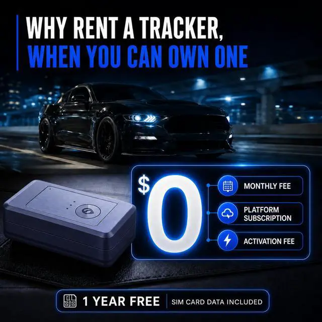 Alt view image 3 of 7 - GPS Tracker for Vehicles No Subscription, Magnetic Car Tracker Device Hidden, Live Location, Tracking Device for Cars, SIM Card Included, 60-Day Battery, IP65 Waterproof, Geo-Fence, Route Playback