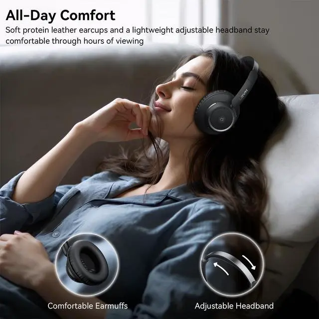 Alt view image 7 of 7 - Wireless Headphones for TV, TV Headphones Wireless for Seniors with Transmitter Charging Base, Bluetooth 5.2, Low Latency, Easy Plug & Play Setup, Assistive Hearing, Ideal for Elderly Seniors