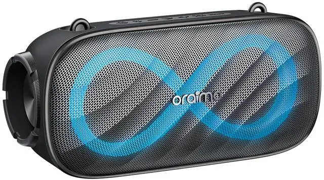 Main image of SpaceBox Pro Portable Bluetooth Speaker, Wireless Speakers with Light Effect, Loud Sound, Heavy Bass, Built-in Mics, Support TF Card, AUX-in, Powerful Speaker for Party, Home, Outdoor, Grey