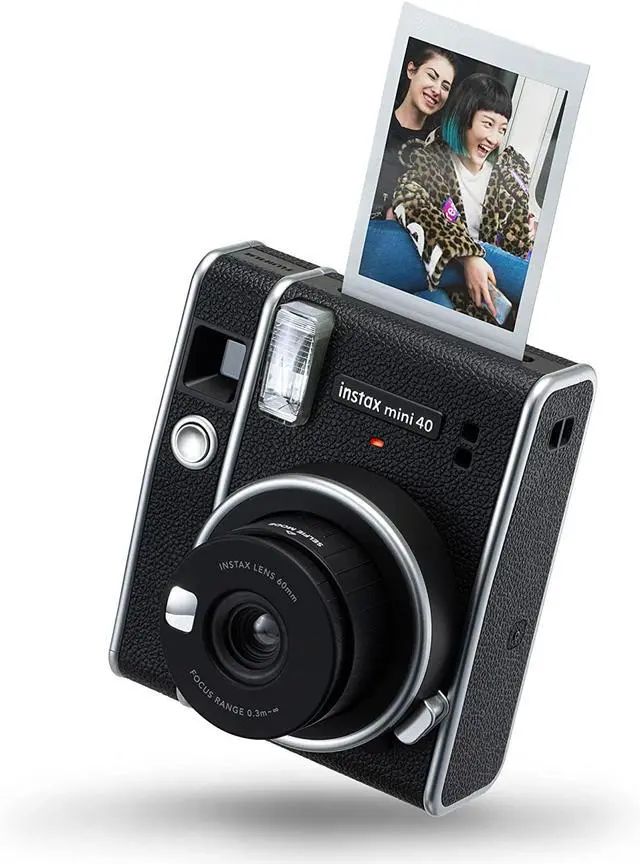 Alt view image 2 of 7 - Instax Mini 40 Instant Film Camera Black + 20 Instax Instant Film Prints Bundle