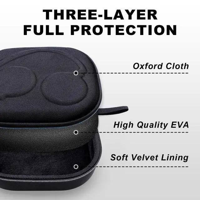 Alt view image 6 of 7 - Hard Case for Skullcandy Bluetooth Headphones, Black(Case Only) | for Skullcandy Crusher ANC 2/Crusher Evo/Crusher 1080/Crusher 720/Crusher/Crusher 540/Hesh ANC/Hesh Evo/Hesh 540 Headphones