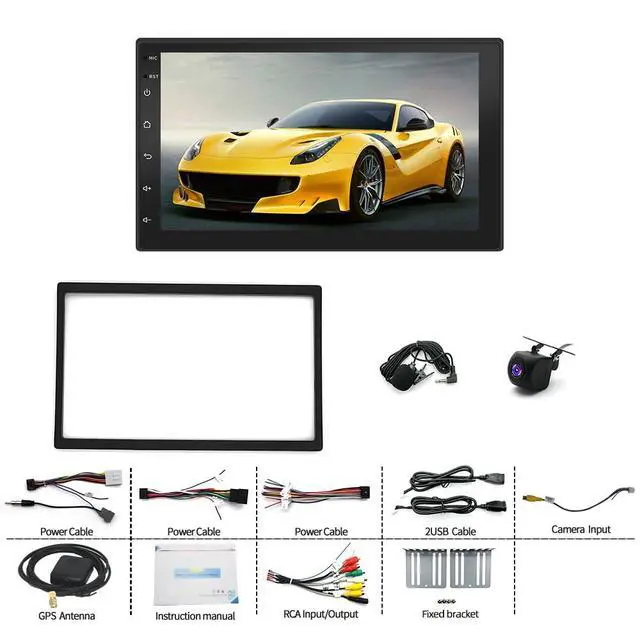 Alt view image 7 of 7 - Android 14 Car Stereo for Ford F150 1997-2004 with Wireless CarPlay and Android Auto, 7 Inch IPS Touchscreen 2G+32G Double Din Car Radio Support Bluetooth GPS WiFi SWC FM SWC Mirror Link Backup Camera