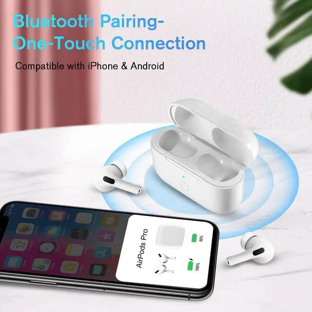 Alt view image 2 of 7 - Compatible for AirPods Pro 2nd & 1st Generation Charging Case Replacement, Compatible for Wireless AirPods Pro 2 1 Charger Case with Bluetooth Pairing Sync Button, Built-in Large Battery
