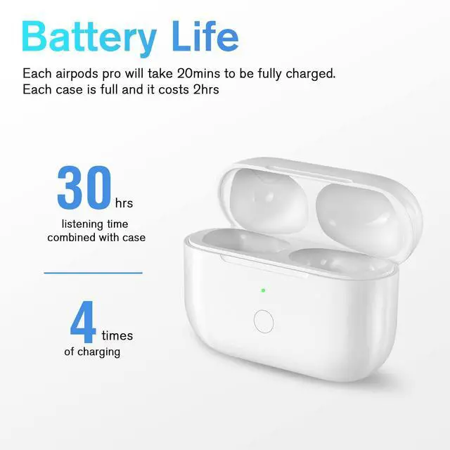Alt view image 4 of 7 - Compatible for AirPods Pro 2nd & 1st Generation Charging Case Replacement, Compatible for Wireless AirPods Pro 2 1 Charger Case with Bluetooth Pairing Sync Button, Built-in Large Battery