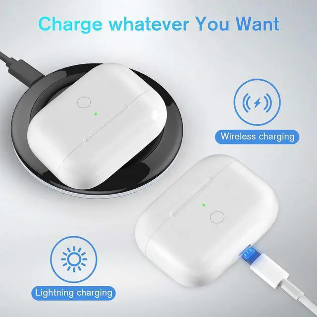 Alt view image 3 of 7 - Compatible for AirPods Pro 2nd & 1st Generation Charging Case Replacement, Compatible for Wireless AirPods Pro 2 1 Charger Case with Bluetooth Pairing Sync Button, Built-in Large Battery