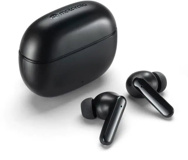 Main image of Moto Buds 125 True Wireless Earbuds, IPX5 Waterproof Sweatproof Touch Control Ear Buds with Dual Noise Cancelling Microphone, Charging Case, Black