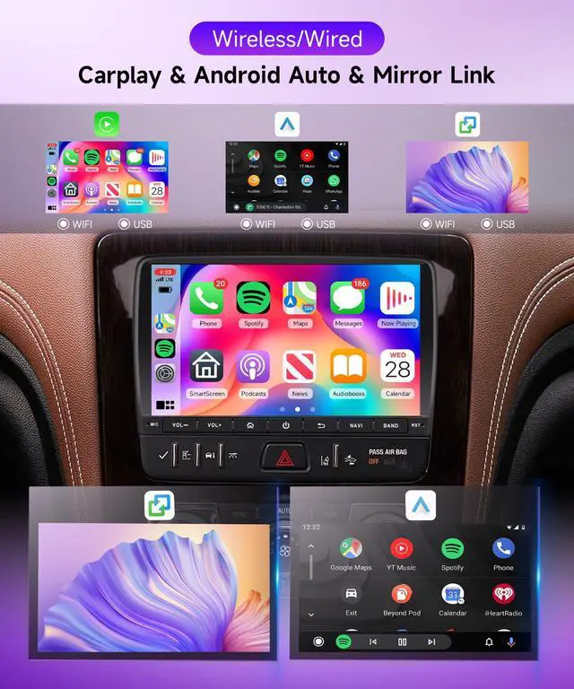 Alt view image 3 of 7 - 4Core 2G+64G Android 15 Car Stereo Radio for GMC Acadia 20132017/ for Chevrolet Traverse/Buick Enclave, Wireless CarPlay Android Auto, GPS WiFi, Touchscreen, Bluetooth, EQ, Backup Camera