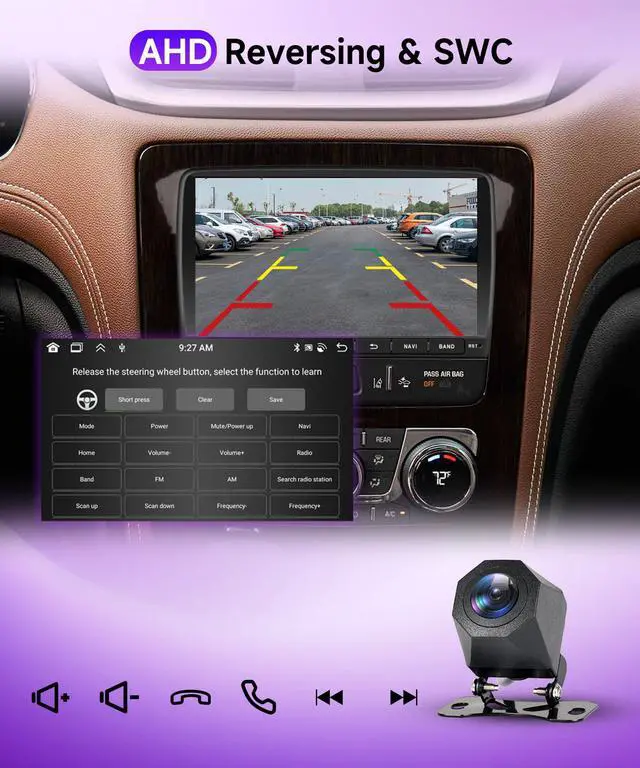 Alt view image 5 of 7 - 4Core 2G+64G Android 15 Car Stereo Radio for GMC Acadia 20132017/ for Chevrolet Traverse/Buick Enclave, Wireless CarPlay Android Auto, GPS WiFi, Touchscreen, Bluetooth, EQ, Backup Camera