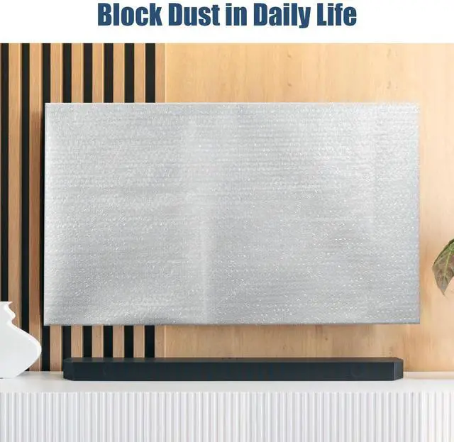Alt view image 6 of 7 - TV Cover for Moving, 2Pcs Foam, Bubble Wrap Flat Screen TV Cover Up to 65'' | Thick Reusable TV Packing Kit Flat Screen TV Protection for TV Packing Boxes During House Moving, Home Renovation, Storing