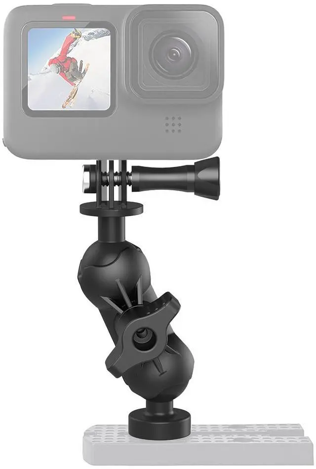 Main image of Universal Kayak Action Camera Mount 360 Degree Adjustable Kayak Rail Track Camera Holder Compatible with GoPro Three-Prong Mounts