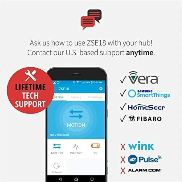 Alt view image 6 of 7 - 800 Series Z-Wave Long Range S2 Motion Sensor ZSE18 800LR with Magnetic Mount, Works with Z-Box, Hubitat, and Home Assistant