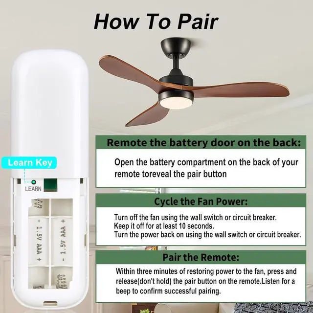 Alt view image 3 of 7 - 99372 Replacement Remote Control Compatible with Hunter Ceiling Fan, Support 3-Speed and Light Dimmer (with Wall Mount)