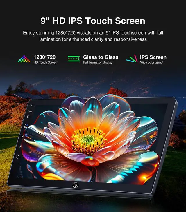 Alt view image 7 of 7 - 9 inch Touchscreen Car Stereo Radio for Honda Civic 2001 2002 2003 2004 2005 with Wireless CarPlay Android Auto 2G+32G Bluetooth GPS Navigation WiFi FM AM HD Backup Camera Mic