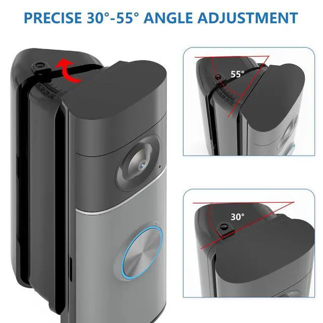 Alt view image 3 of 7 - Ring Doorbell Angle Mount for Ring Doorbell (Newest Model), Widen View Kit | For Ring Battery Doorbell/Pro/Plus(2nd Gen)& Ring Wired Doorbell 2nd/Plus 2nd/Pro 3rd, 35-55° Adjustable Corner Mount