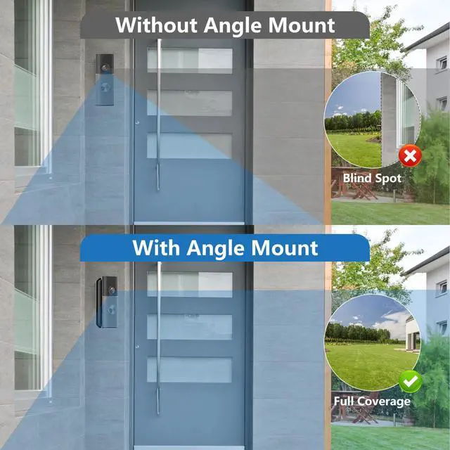 Alt view image 4 of 7 - Ring Doorbell Angle Mount for Ring Doorbell (Newest Model), Widen View Kit | For Ring Battery Doorbell/Pro/Plus(2nd Gen)& Ring Wired Doorbell 2nd/Plus 2nd/Pro 3rd, 35-55° Adjustable Corner Mount