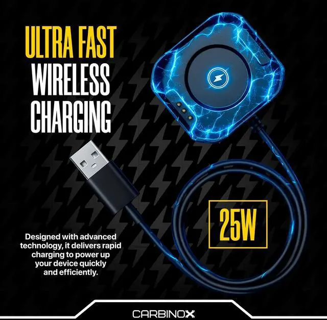 Alt view image 2 of 5 - USB Charger Compatible for Smartwatch - Fast Charging Speed, Sleek Design, Reliable Functionality (Blaze S)