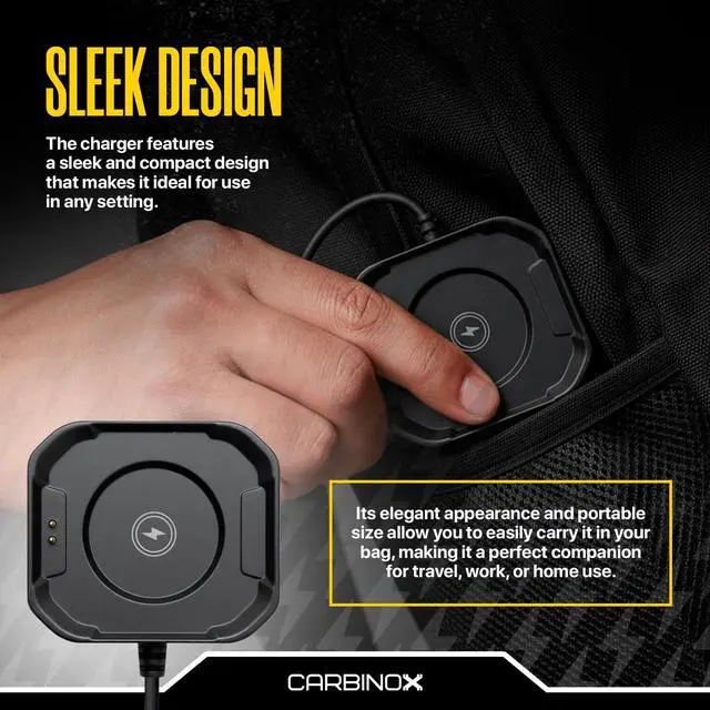 Alt view image 4 of 5 - USB Charger Compatible for Smartwatch - Fast Charging Speed, Sleek Design, Reliable Functionality (Blaze S)