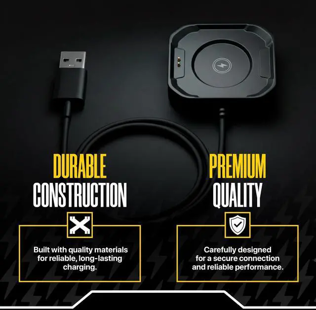 Alt view image 5 of 5 - USB Charger Compatible for Smartwatch - Fast Charging Speed, Sleek Design, Reliable Functionality (Blaze S)