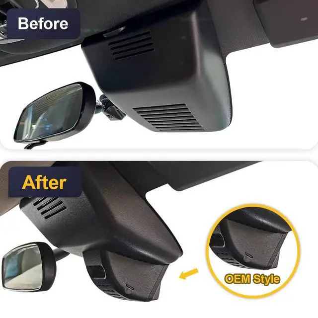 Alt view image 4 of 7 - Front 4K+Rear 1080P Dash Cam Adapts for Honda Accord 2018-2022 Hybrid (Model A), OEM Factory Look, 2 Way HD Video, Built-in WiFi & APP, Loop Recording, G-Sensor, Easy to Use, 128GB Card