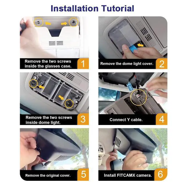 Alt view image 7 of 7 - Front 4K+Rear 1080P Dash Cam Adapts for Honda Accord 2018-2022 Hybrid (Model A), OEM Factory Look, 2 Way HD Video, Built-in WiFi & APP, Loop Recording, G-Sensor, Easy to Use, 128GB Card