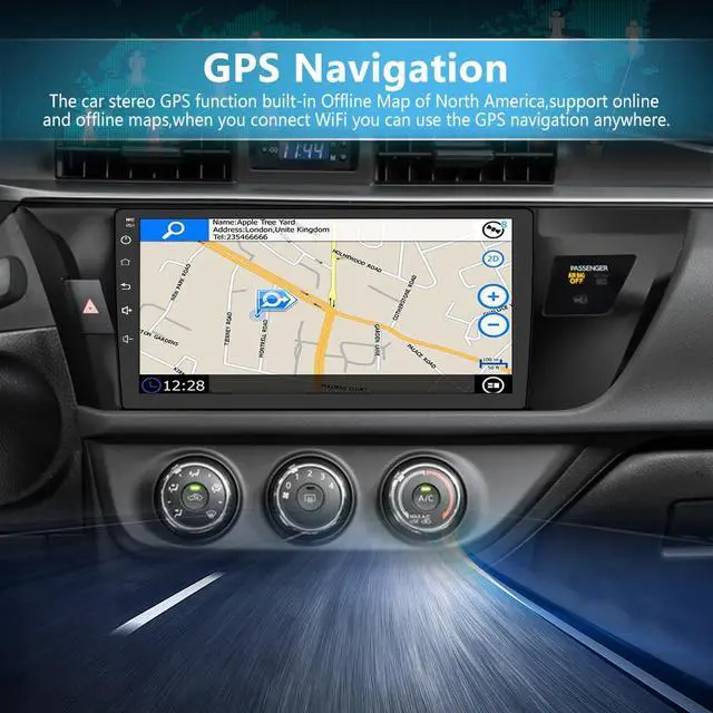 Alt view image 4 of 7 - Car Radio Stereo for Toyota Corolla 2014-2016 with Carplay Backup Camera | for Toyota Corolla 2014 2015 2016 with Carplay Android Auto Backup Camera Bluetooth