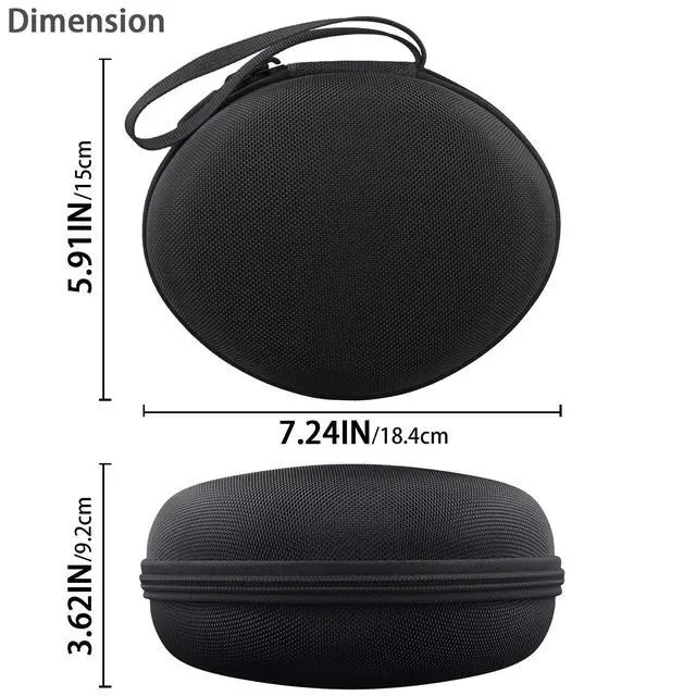 Alt view image 6 of 7 - for Beats Studio Pro/Studio3/Solo4/Solo3 Headphones Hard Case, Black | Compatible with Beats Wireless On-Ear Headphones, Portable EVA Storage Bag with Mesh Pocket & Wrist Strap