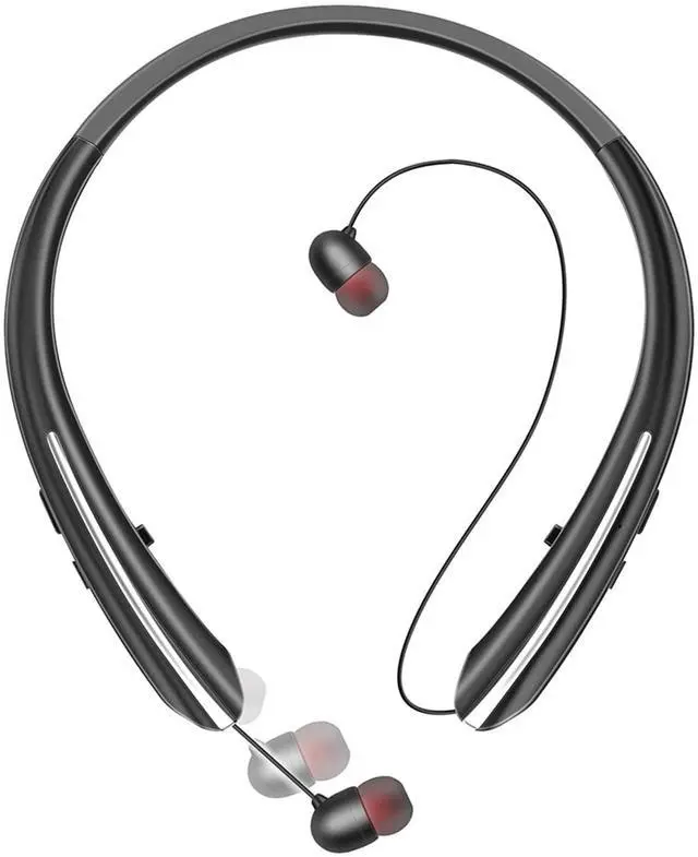 Main image of Neckband Bluetooth Headphones, Bluetooth 5.4 Wireless Headphone with Retractable Earbud,16Hrs Playtime, IPX5 Sweatproof, Around The Neck Headphones Stereo Headset