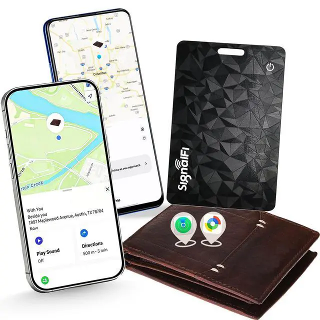 Main image of Wallet Tracker Card for iOS & Android Ultra-Thin 0.07 in IP68 Waterproof Long Battery Life, Works with Apple Find My & Google Find Hub, Wireless Charging, Perfect for Wallets, Passports, Bags & Pets