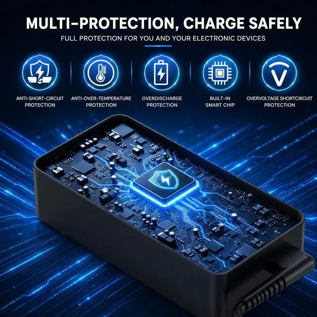 Alt view image 7 of 7 - 65W USB C Charger Compatible with Lenovo Laptop ThinkPad, IdeaPad, Yoga, ThinkBook, Chromebook, Flex, Slim, USB-C Power Delivery PD Fast Charging AC Adapter, Replacement for ADLX65YLC2A, ADLX65YCC3A