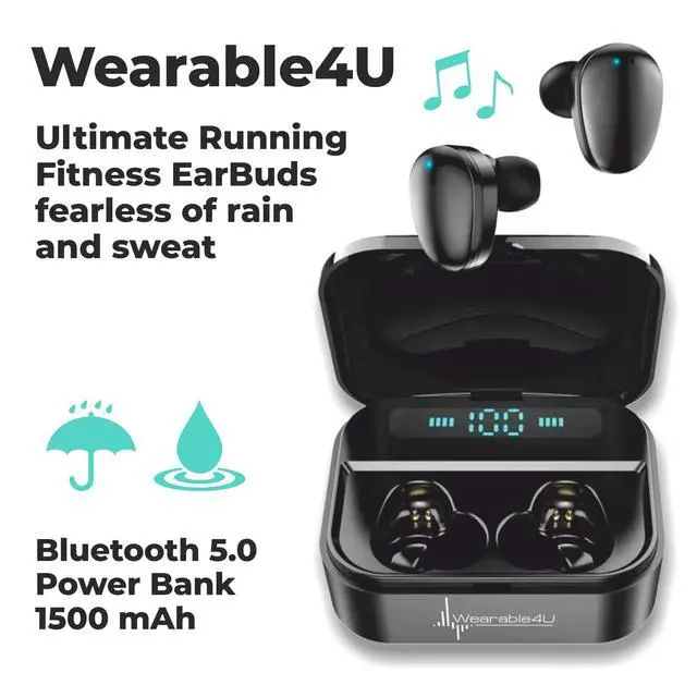 Alt view image 6 of 6 - Bushnell Wingman View Golf GPS Bluetooth Speaker with Ultimate Black Earbuds and Wall and Car Chargers Bundle, 7.3x3.2x3.1in
