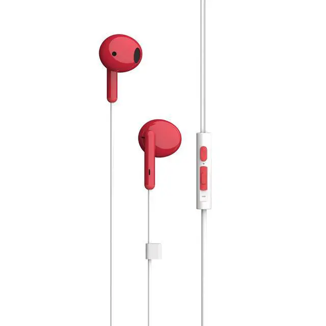 Alt view image 5 of 7 - Two-Person USB-C Earbuds for Couples | Dual Headphones with Individual Volume Control & Microphones | Share Music, Movies & Audiobooks Together | Includes Travel Pouch