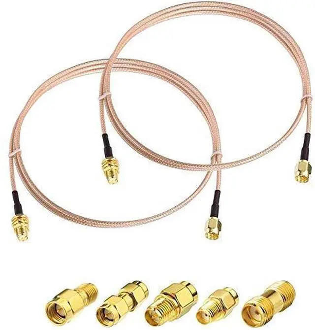 Main image of SMA Male to Female 6inches RF Coax Cable & 5pcs Adapter Kit - SMA/SMA/RPSMA, All in one Convertor for WiFi/Ham Radio/GPS/3G 4G LTE Antennas and More
