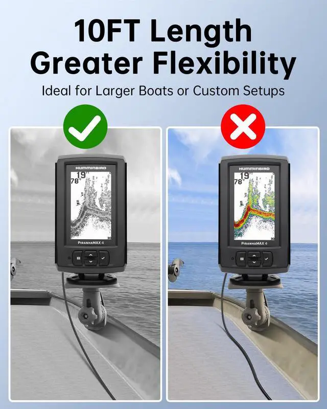 Alt view image 3 of 5 - 10FT Extension Cable Compatible with Humminbird Transducer 720096-2 ECM30 Extension Cable for Helix 5 7 8 9 10 12 15, PiranhaMAX
