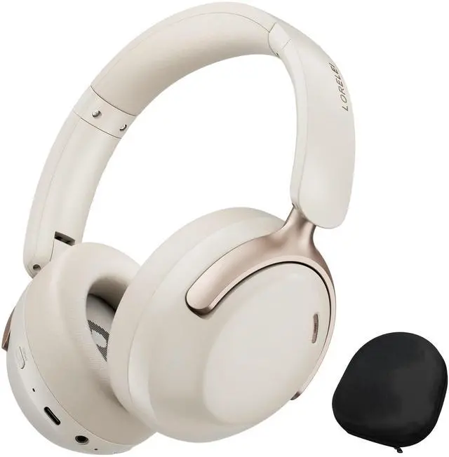 Main image of QC30 Hybrid Active Noise Cancelling Headphones,Over-Ear Wireless Bluetooth,Beige Protein Leather, Active Noise Control & Transparency Mode,Deep Bass, Built-in Mic