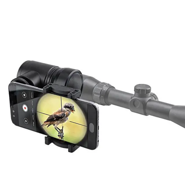 Alt view image 5 of 7 - Aluminum Scope Phone Adapter, Dual View Smartphone Mount | Dual-view design; stable phone alignment; fast mounting