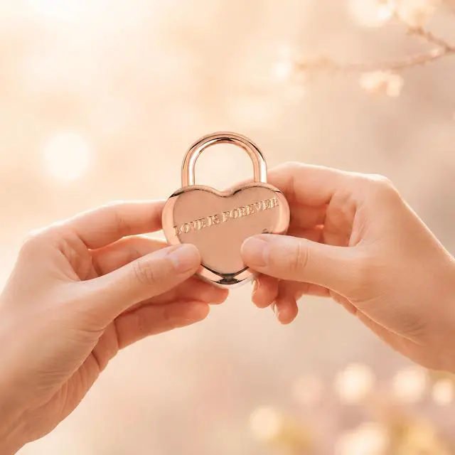Alt view image 4 of 7 - Fingerprint Padlock for Gym Locker, Heart Shaped, Rose Gold | Rechargeable Cute Smart Lock,10-Fingerprint Memory, Ideal Gift for Jewelry Boxes, Cosmetic Cases, Suitcases, Travel, School