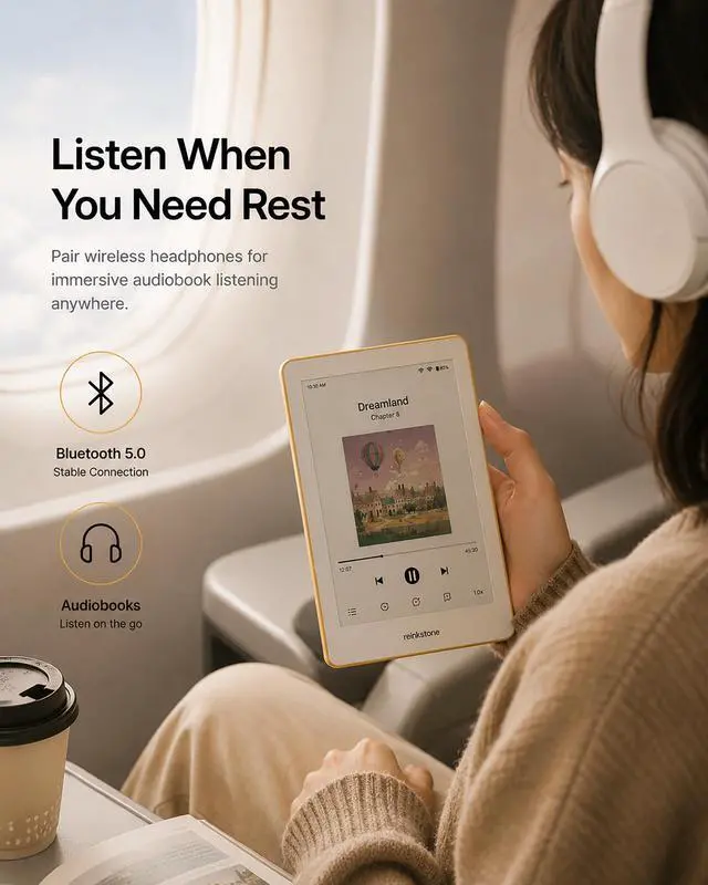 Alt view image 7 of 7 - Color E-Reader - 6" Color Ink Ebook Reader with Open Android System, Supports Mainstream Reading Apps, 32GB Portable E-Ink Tablet for Comics & Manga, 138g Lightweight with Eye-Friendly Front Light