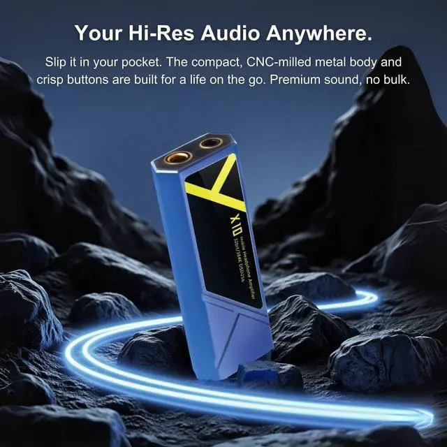 Alt view image 2 of 7 - X10 Portable DAC Headphone Amplifier, USB-C DAC Dongle with 3.5mm & 4.4mm Balanced Outputs, Up to 522mW, ES9028Q2M Hi-Res Audio Adapter for IEMs/Headphones, iPhone/Android,PC/Mac